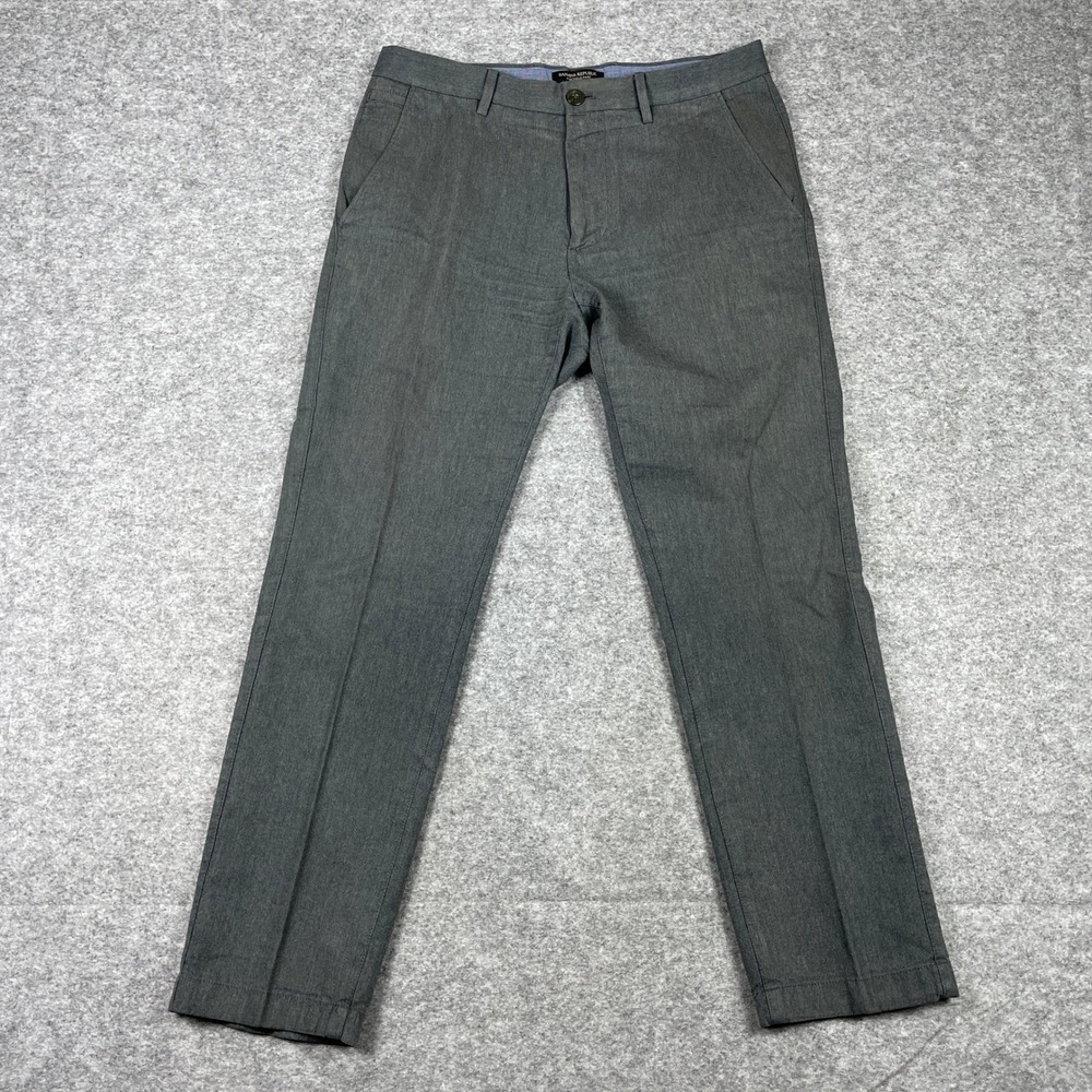 Banana Republic Pants Mens 32x30 (Fits 32x28.5) Grey Kentfield Slim Trousers